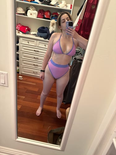 Customer photo review of CHLOE Lavender High Rise Bikini Bottom