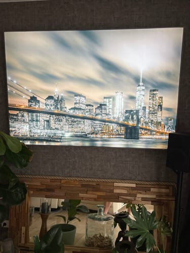 Customer photo review of Canvalight® Leuchtbild | Innenstadt von Manhattan | Querformat