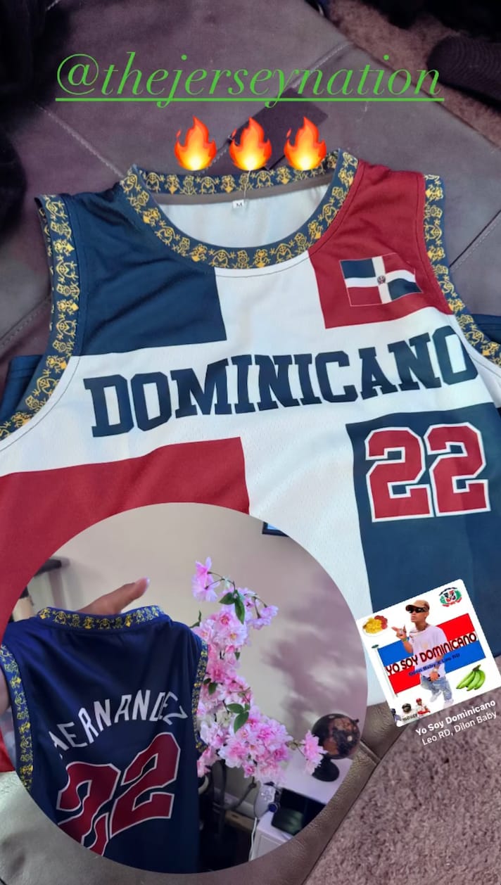 Customer photo review of Dominican Republic Custom Basketball Jersey