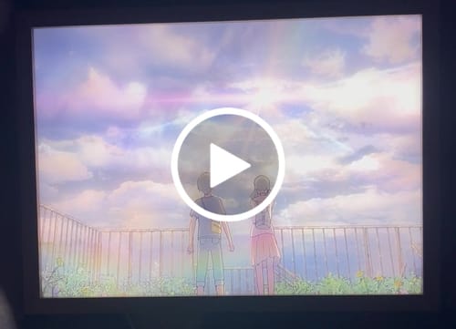 Customer video review of Acrylic Panel Makoto Shinkai Animation Theme Light Up Painting Panel Board Accessory