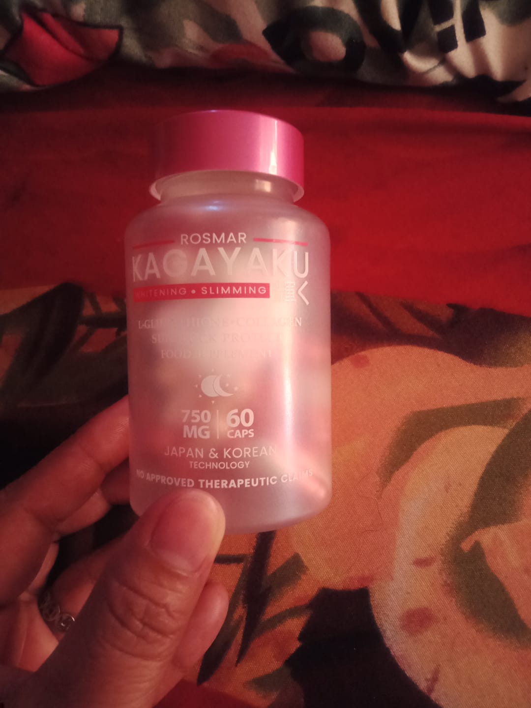 Customer photo review of ROSMAR Kagayaku Capsule (GLUTATHIONE + COLLAGEN + ORAL SUNBLOCK + SLIMMING)