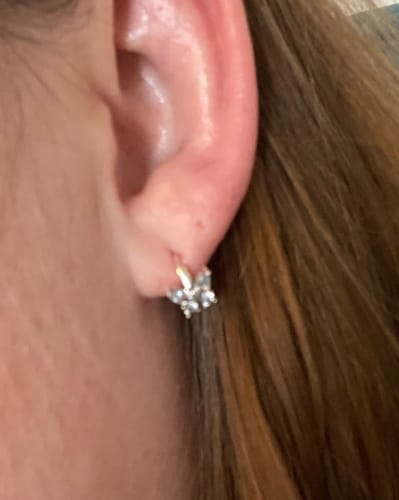 Customer photo review of "Crystal Butterfly" Earrings