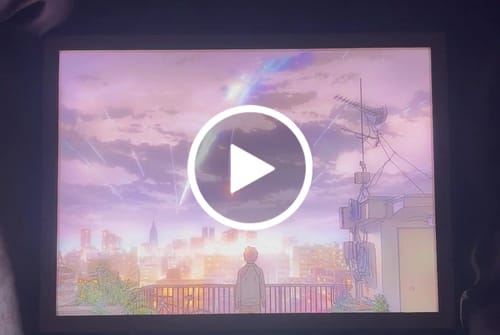 Customer video review of Howl's Moving Castle LED Light Painting: Enchantment in Illumination