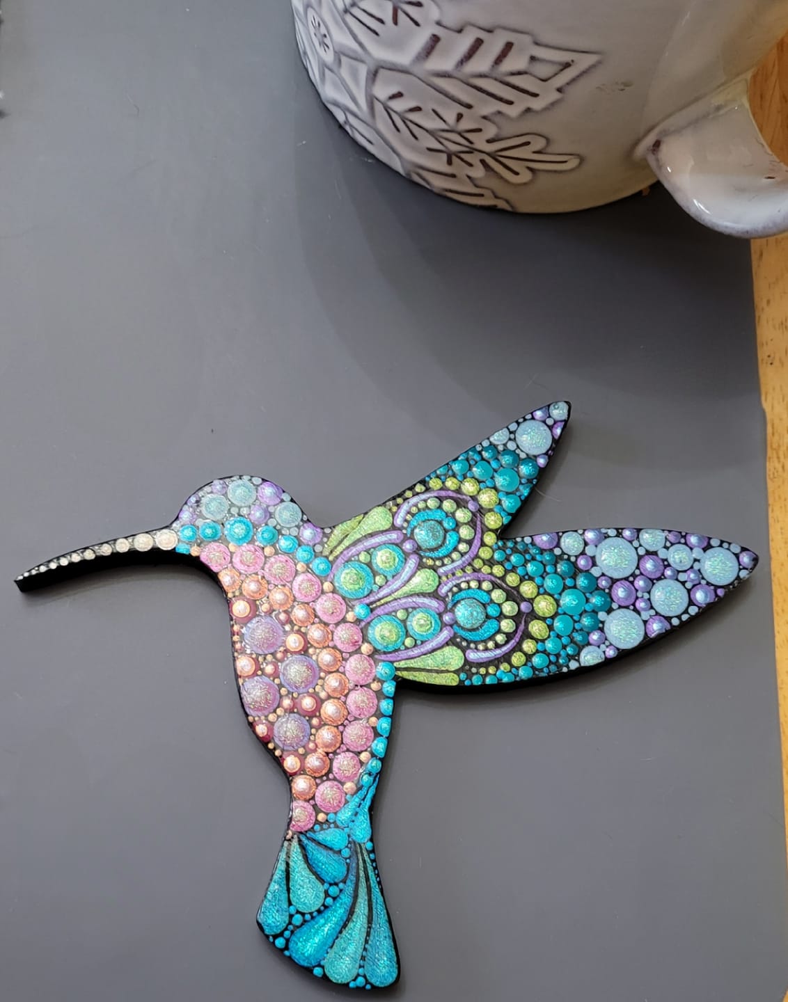 Customer photo review of Unfinished Wood Hummingbird Shape - Bird Animal - Craft - up to 24" DIY