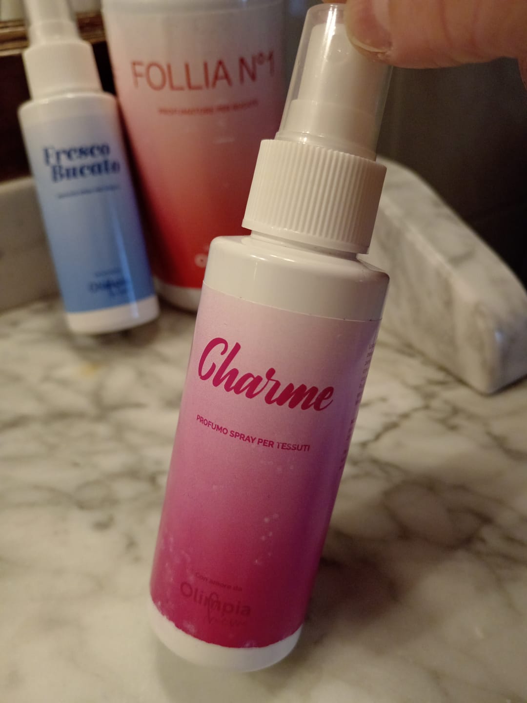 Customer photo review of Profumo spray per tessuti Charme ml.100