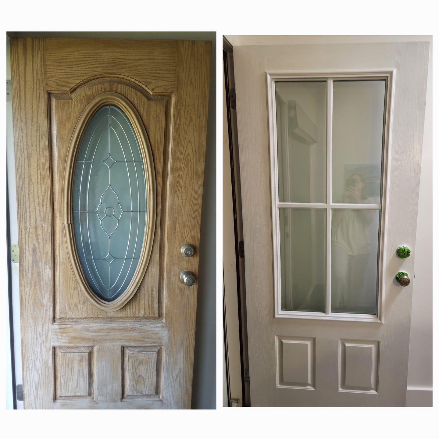 Customer photo review of Clear 4 Lite Glass and Frame Kit (3/4 Lite 24" x 50" Frame Size)