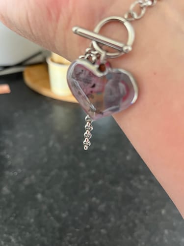 Customer photo review of Personalized Heart Bracelet I'm Always With You - Memorial Gift For Family, Friend
