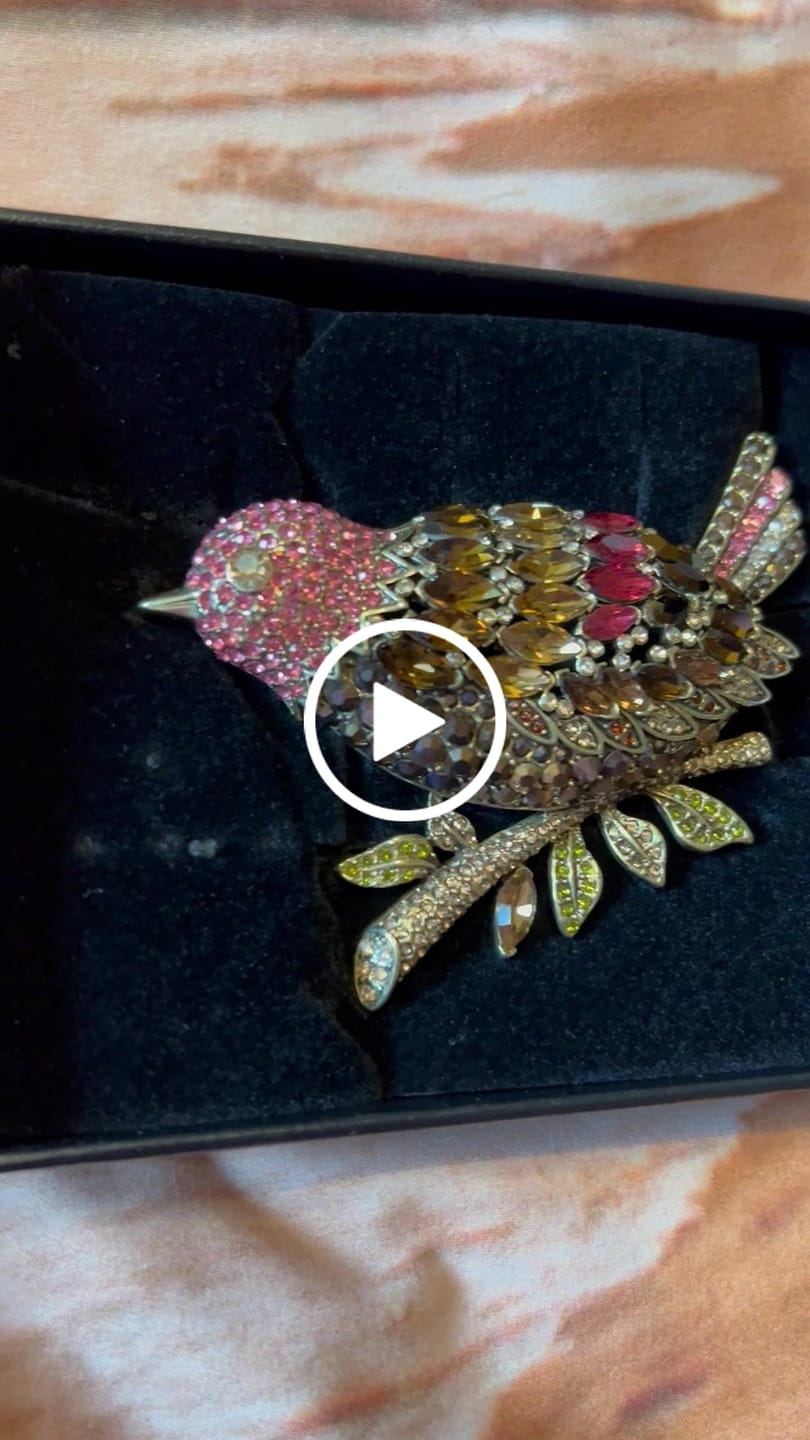 Customer video review of HEIDI DAUS® "Marquise Bird" Crystal Bird Pin