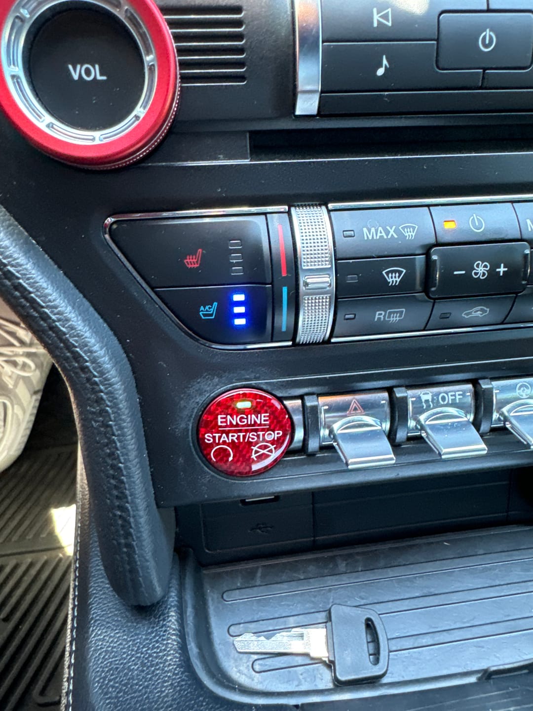 Customer photo review of Mustang 2015-2023 Engine Start Stop Button Carbon Fiber Cover