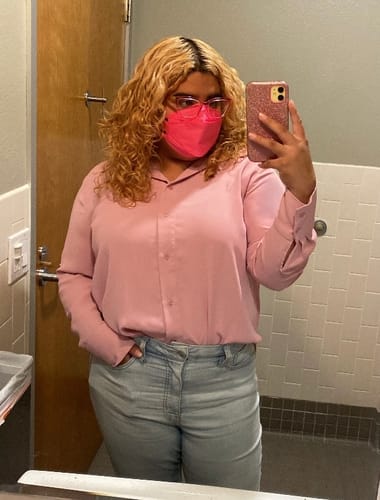 Customer photo review of KN95 Respirator Face Mask - Pink