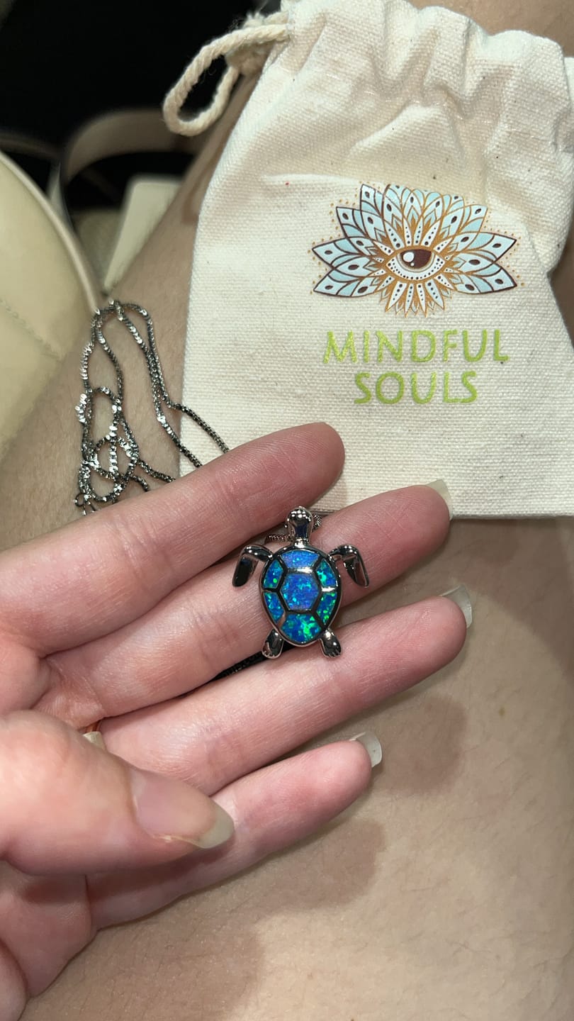 Customer photo review of Save the Sea Turtle Necklace