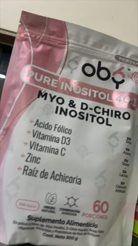 Customer photo review of Oby Pure Inositol Ratio 40:1 Polvo 300 G | Myo y D-Chiro Inositol, Acido Folico, Prebioticos, Vitaminas y Minerales. Sin Sabor