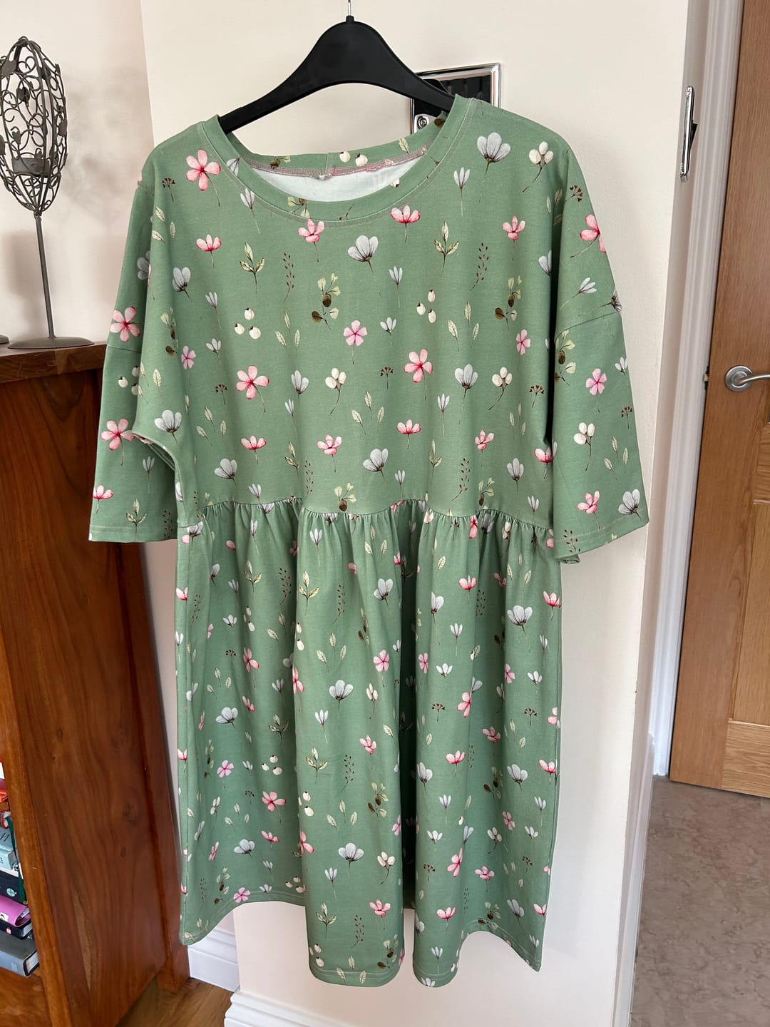 Customer photo review of Scattered Flowers Cotton Jersey Fabric