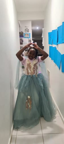 Customer photo review of Baby Girl and Toddler Princess Dress Vintage Sequins Puffy Pageant Communion Dress