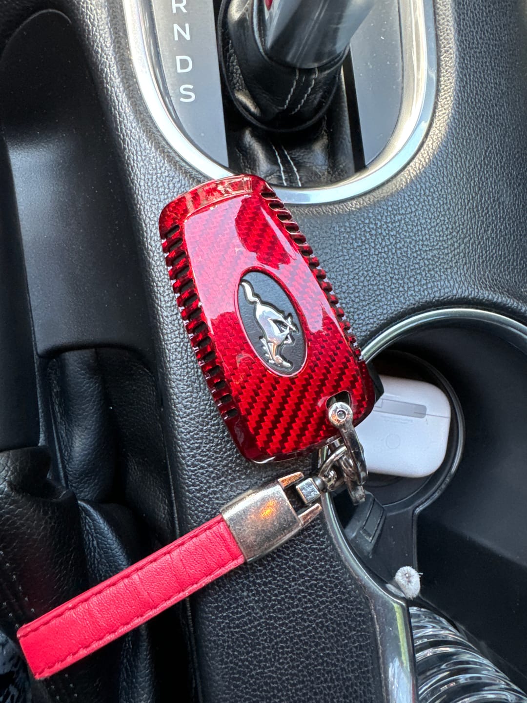 Customer photo review of 2018-2023 Ford Mustang Carbon Fiber Key Fob Cover