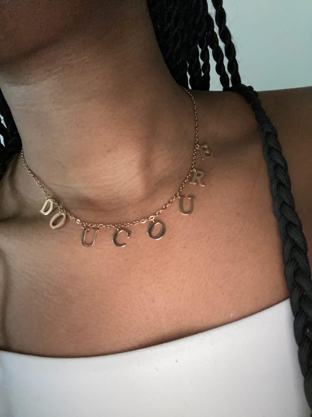 Customer photo review of Collier Personnalisable Initiales