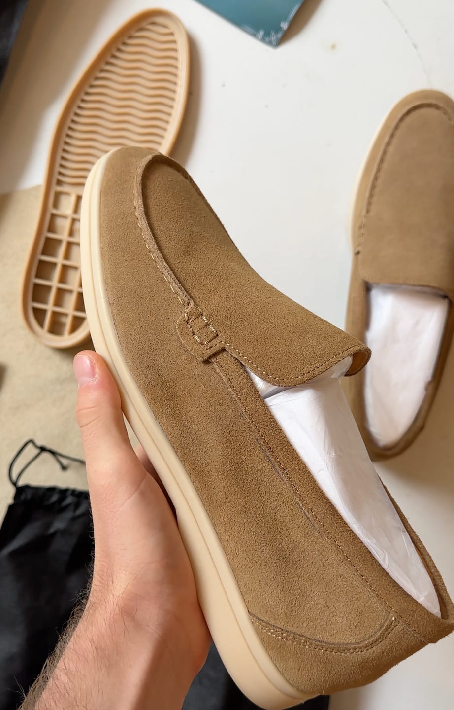 Customer photo review of Old Money Premium Suede Loafers