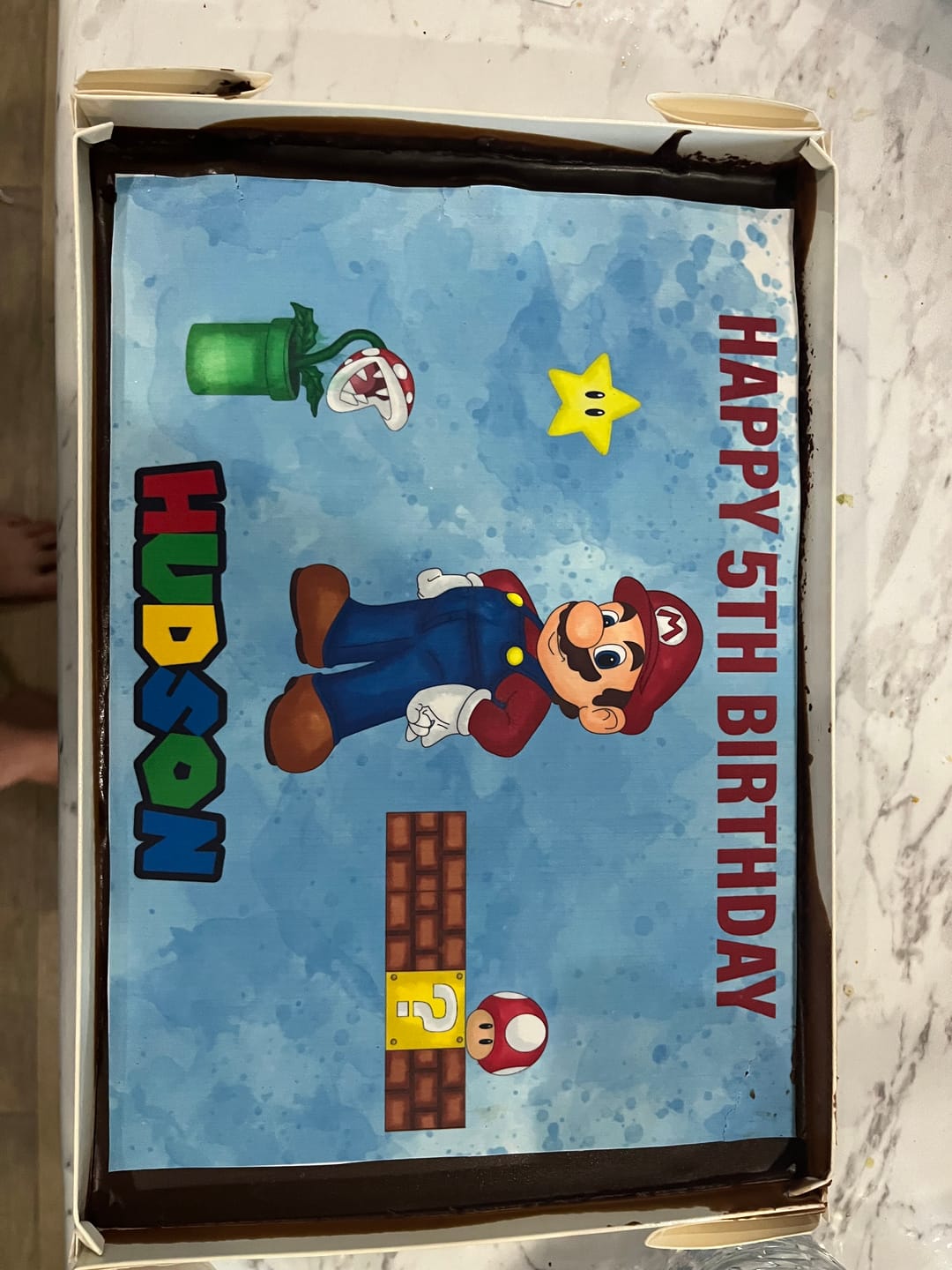 Customer photo review of Mario - Super Mario Bothers - Edible Icing Toppers
