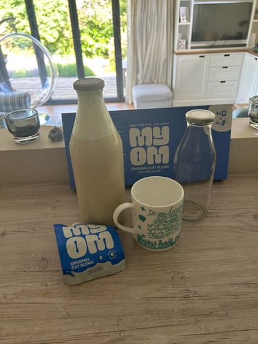 Customer photo review of MYOM Original Oat Drink Blend (4 x 130g - Makes 4 x 1L)