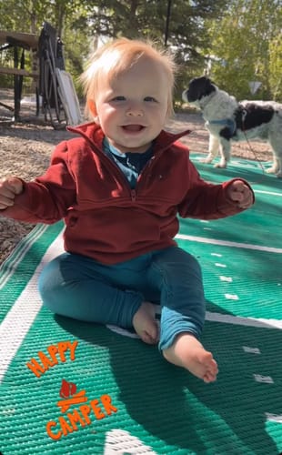 Customer photo review of Bamboo Romper in Peacock