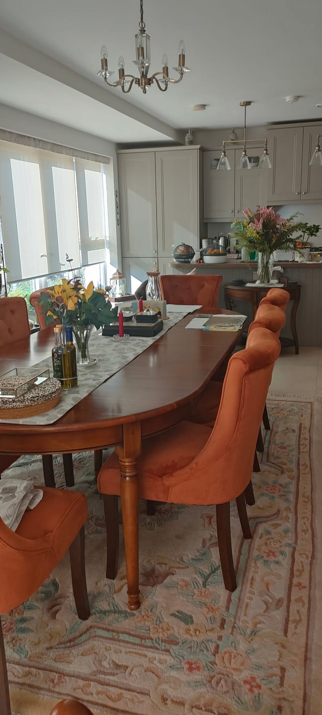 Customer photo review of Kingston Rust Velvet Dining Chair