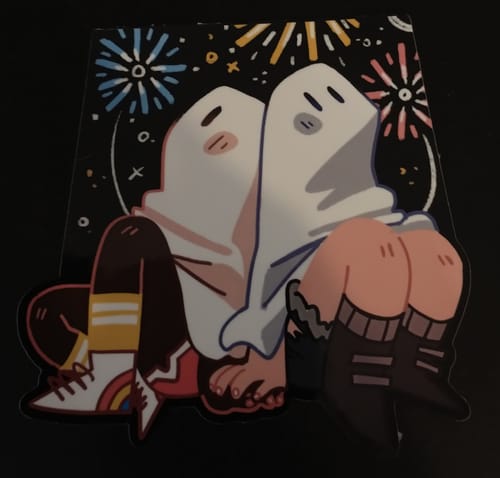 Customer photo review of Cute Ghost Stickers! : V4