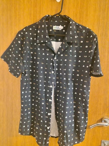 Customer photo review of Anime Sushi Rolls Dark Button Up Shirt