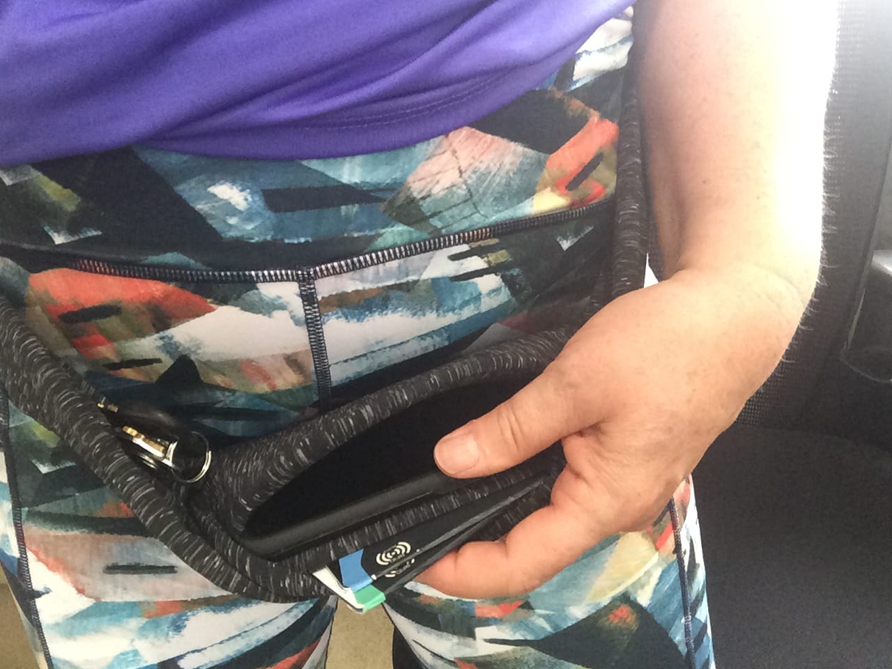 Customer photo review of Strata Black/Grey Pocketed Belt