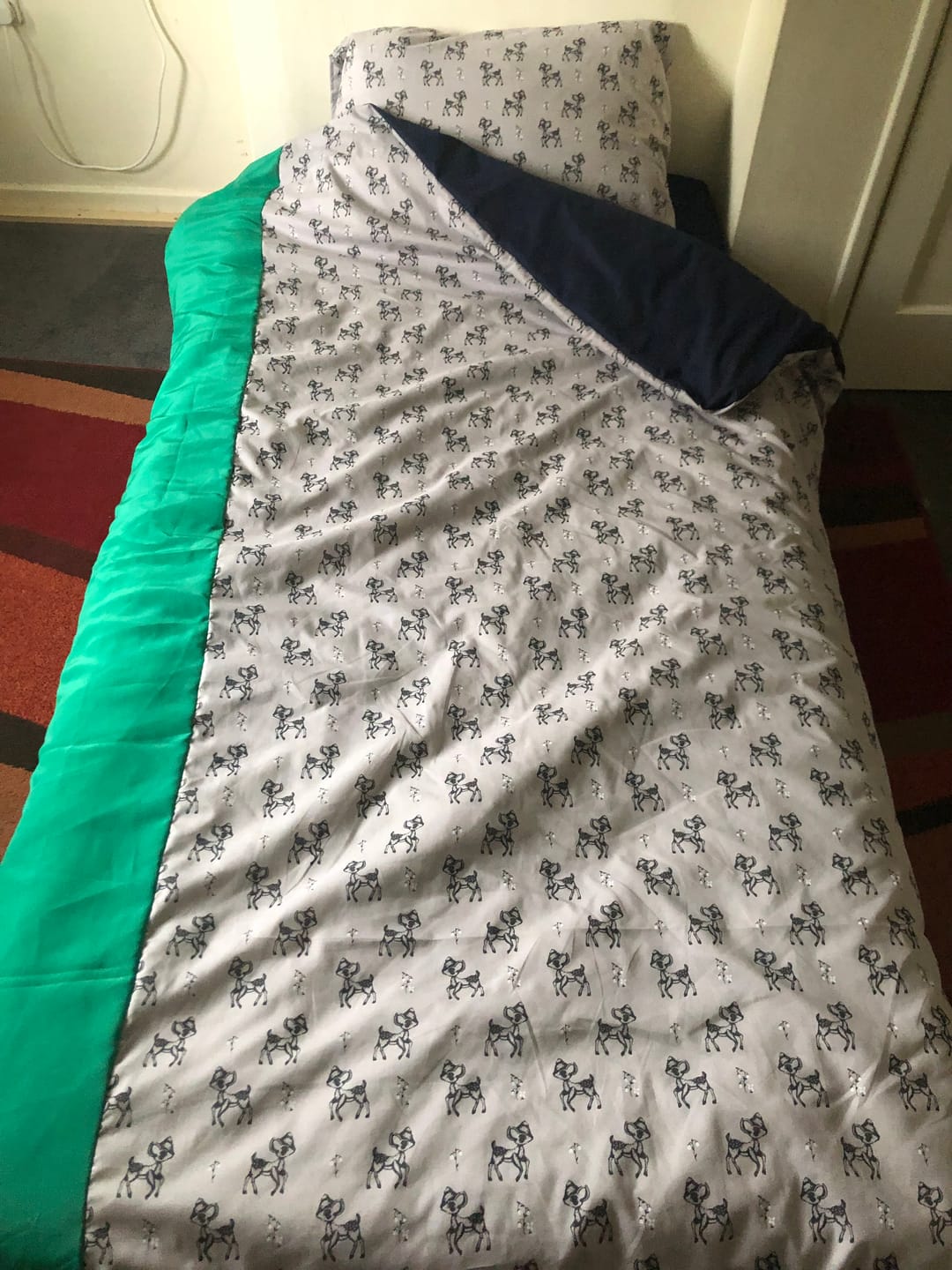 Customer photo review of Baby Deers and Flowers Polycotton Fabric