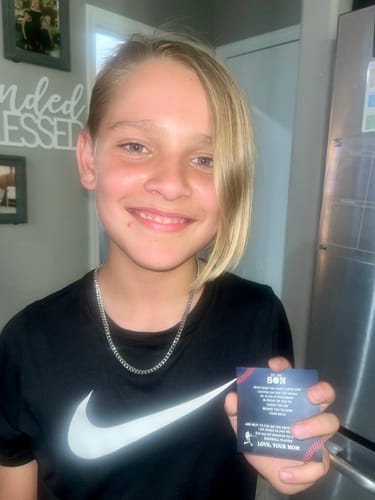 Customer photo review of Cuban Link Necklace - My Baseball Son, #1 Fan, Love Mom