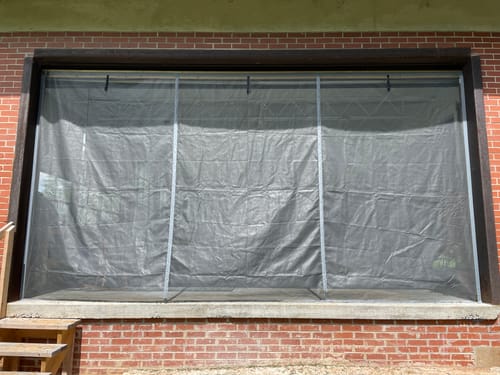 Customer photo review of Custom Screen Door - Garage Door Screens