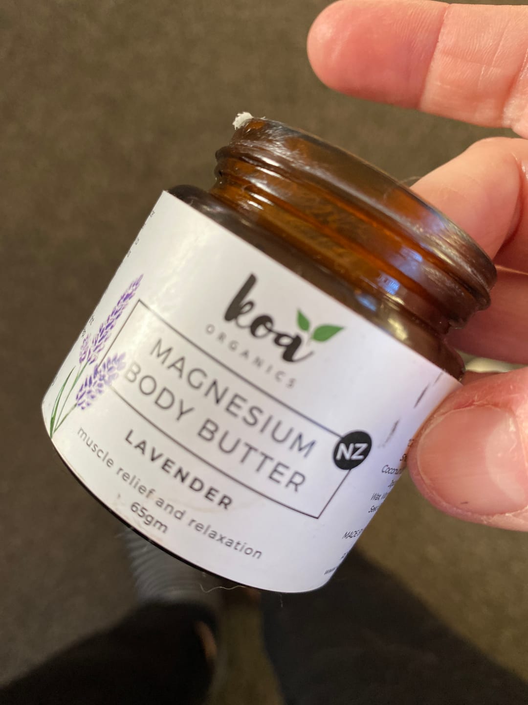 Customer photo review of Magnesium Body Butter with Lavender