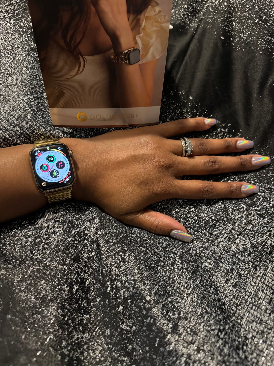 Customer photo review of Park Avenue Stainless Steel Band for the Apple Watch