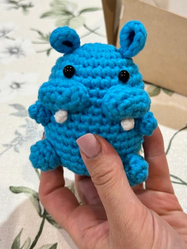 Customer photo review of Hippo Crochet Kit