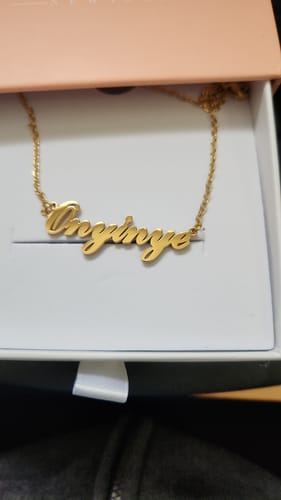 Customer photo review of Personalized Name Necklace