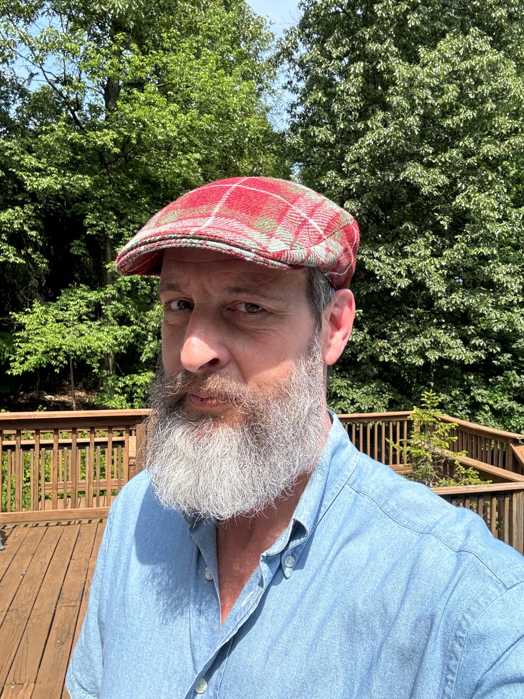 Customer photo review of Donegal Touring Cap Tweed Festive Limited Edition