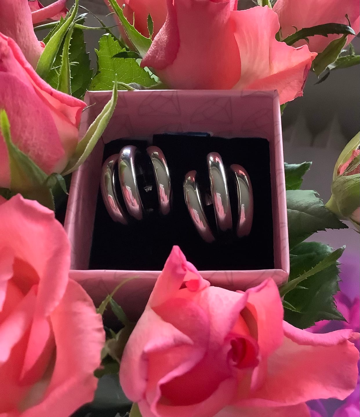 Customer photo review of Triple Ohrstecker | 18K vergoldet