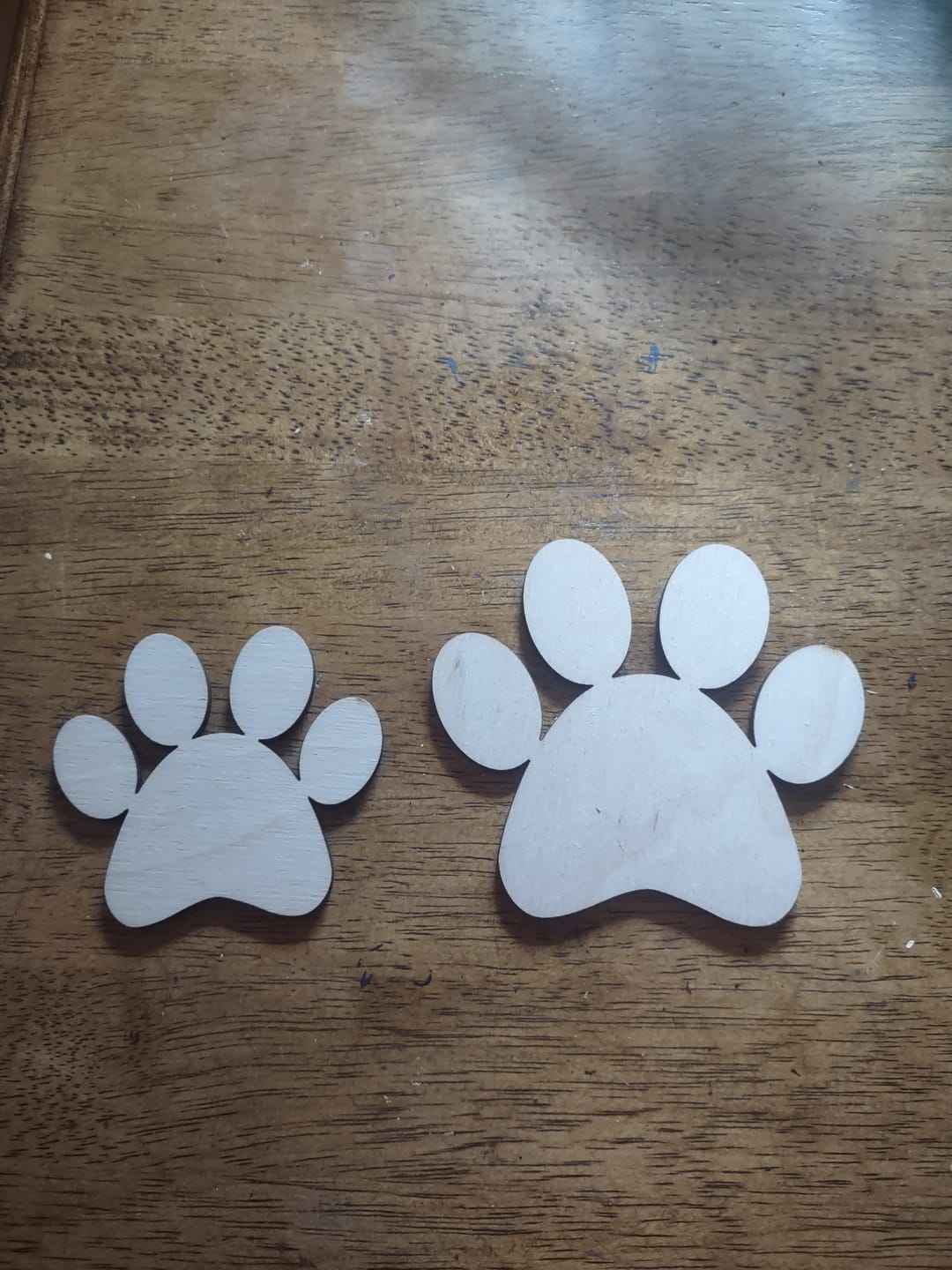 Customer photo review of Unfinished Wood Paw Print Shape - Pet Craft - up to 36"