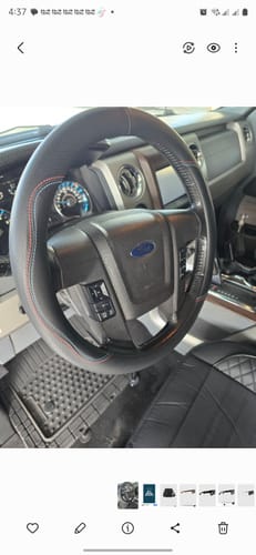 Customer photo review of Car Steering Wheel Cover 2024 Update Version, Custom For Your Cars, Premium Leather Car Steering Wheel Cover with Logo, Car Accessories FD18991