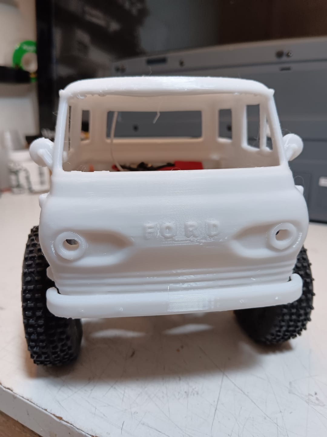 Customer photo review of Cloudy White PETG Filament 1.75mm 1kg
