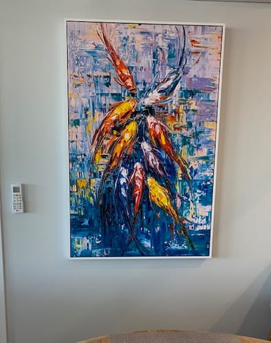 Customer photo review of Feeding the Koi Fish