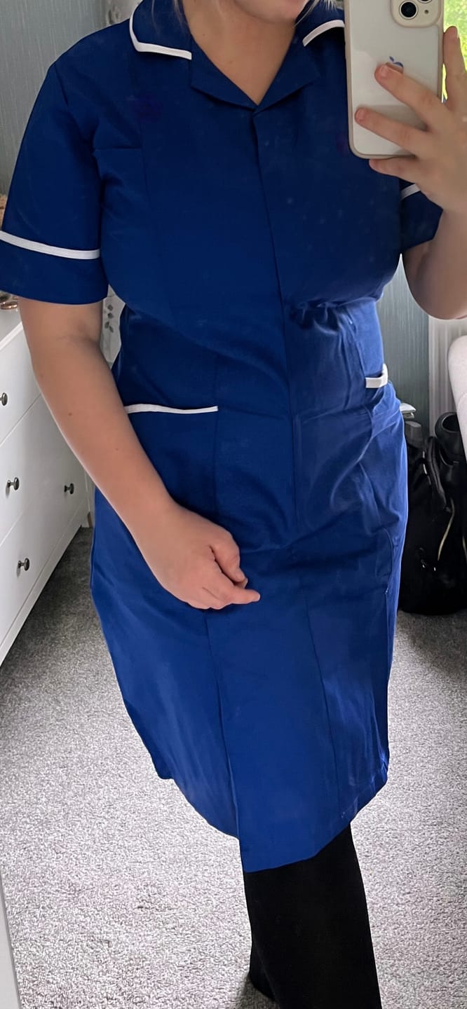 Customer photo review of Royal Blue Nurse Dress NCLD