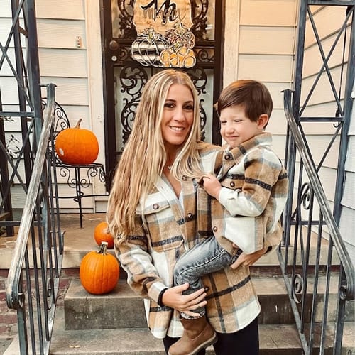 Customer photo review of Fall Flannels Mommy and Me Matching Shackets