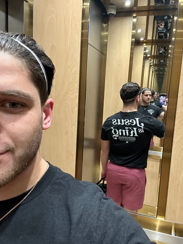 Customer photo review of Epiphany 'Jesus Is King' Lightweight T-Shirt