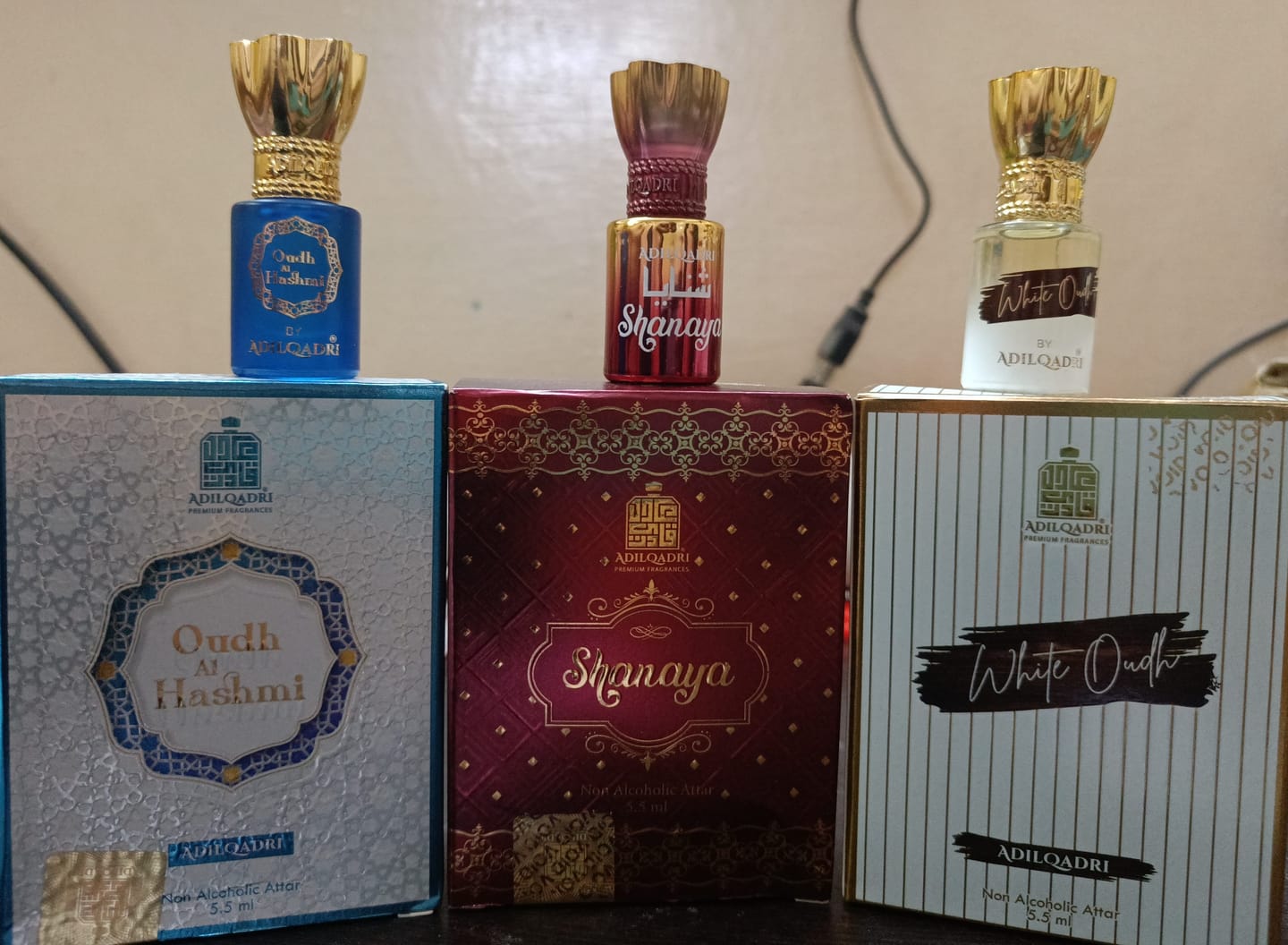Customer photo review of 3 Pcs Attar Set Shanaya, White Oudh And Oudh Al Hashmi 5.5 Ml Each