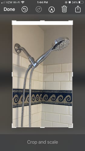 Customer photo review of 3-Spray Handheld Shower Head with Switch