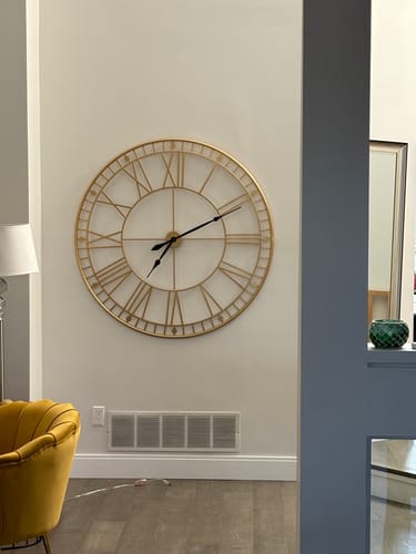 Customer photo review of 48" Gold Roman Numeral Wall Clock
