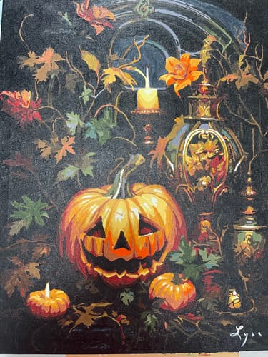 Customer photo review of Halloween's Spirit - Paint by Numbers