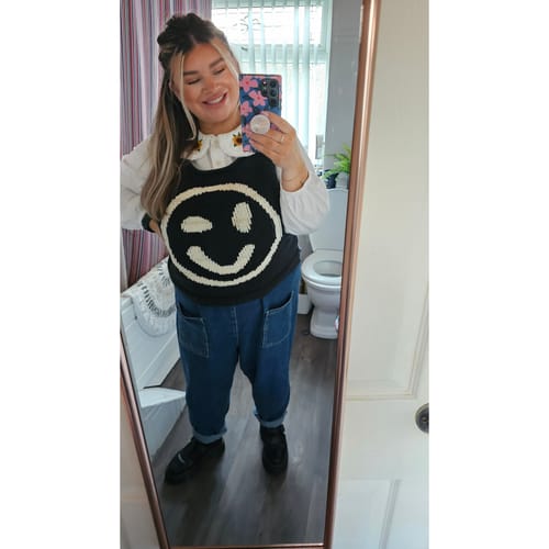 Customer photo review of Old Skool Cotton Tank Top - Charcoal