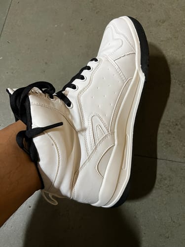 Customer photo review of VORTEX White black Men's High Top sneaker